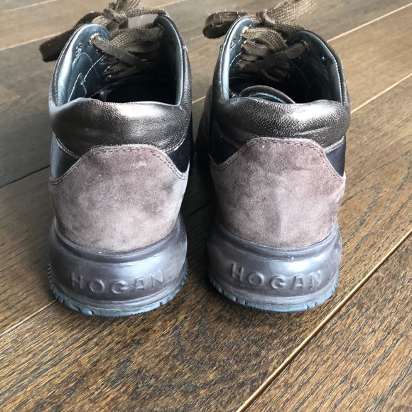 Brown classic Hogan dressy sneakers - Picture 4 of 8